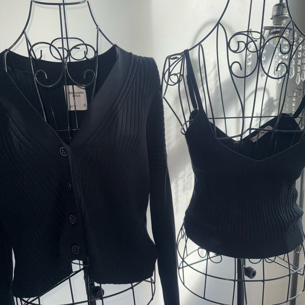 Abercrombie & Fitch Black Ribbed Knitwear